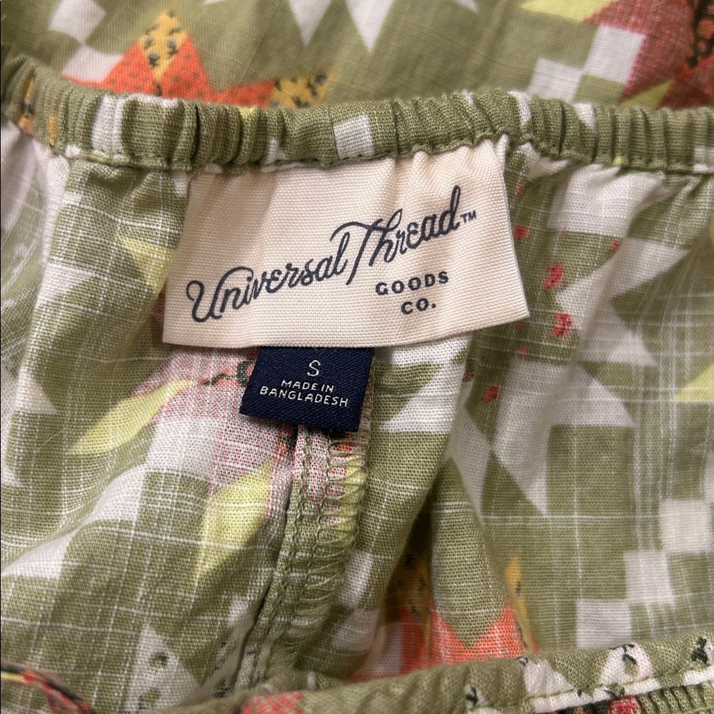 Universal Thread Green Orange Quilt Pattern Maxi … - image 5